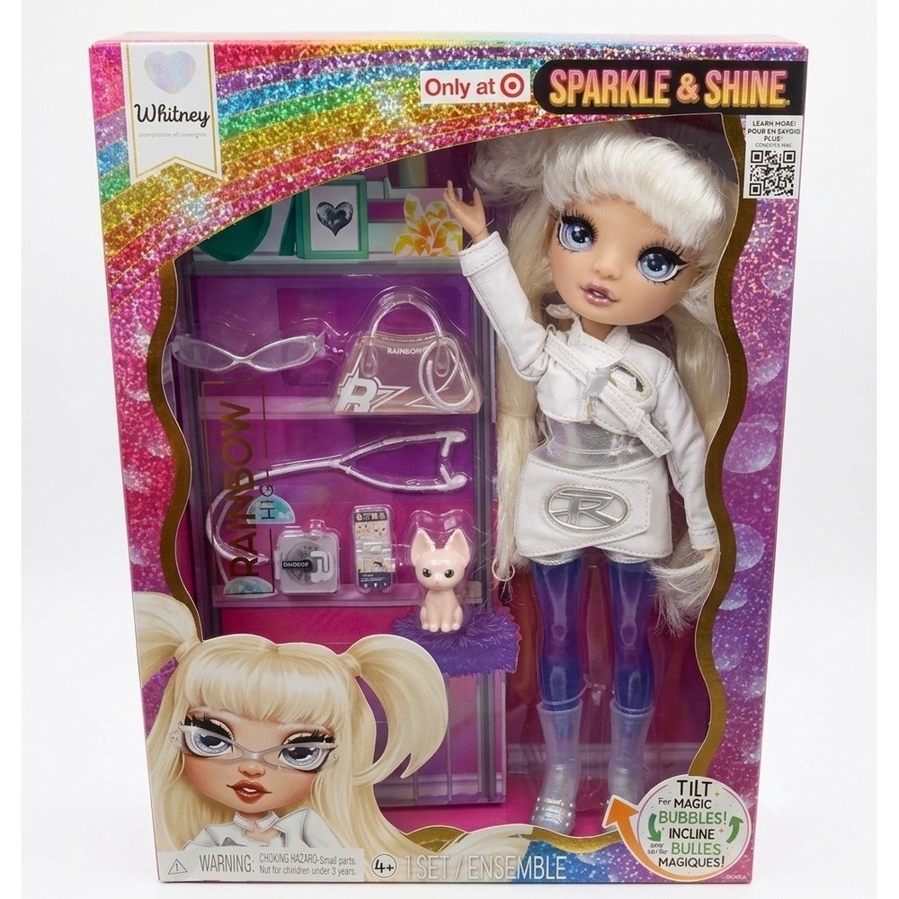 Rainbow  High:  Whitney-  Sparkle & Shine  Magic/Bubbles Doll NEW